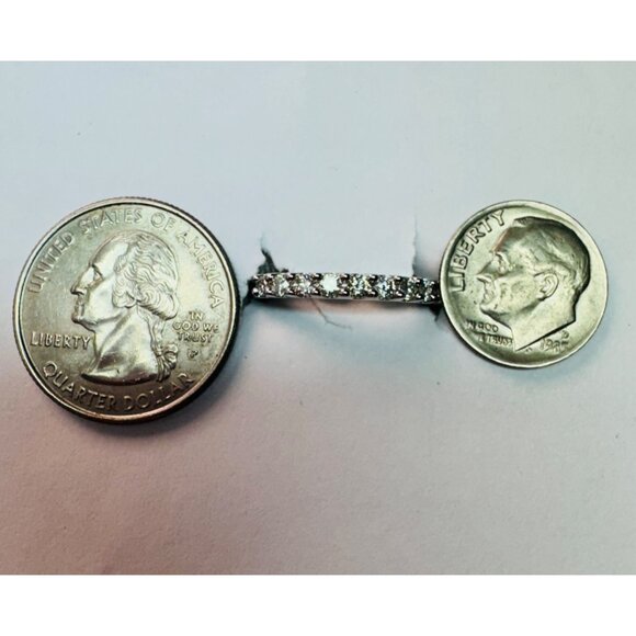 Estate SUN Designer Sterling Silver 925 9-Stone CZ Band Ring Size 6, 2.6g - Picture 11 of 12